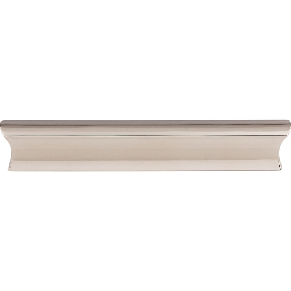 Top Knobs TK554PN: 5" cc Glacier Tab Cabinet Pull - Polished Nickel