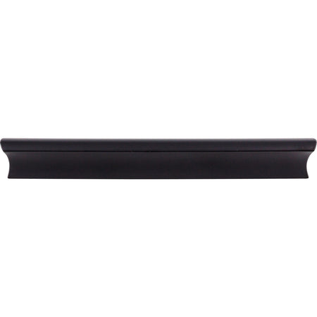 Top Knobs TK555BLK: 6" cc Glacier Euro Bar Cabinet Pull - Flat Black