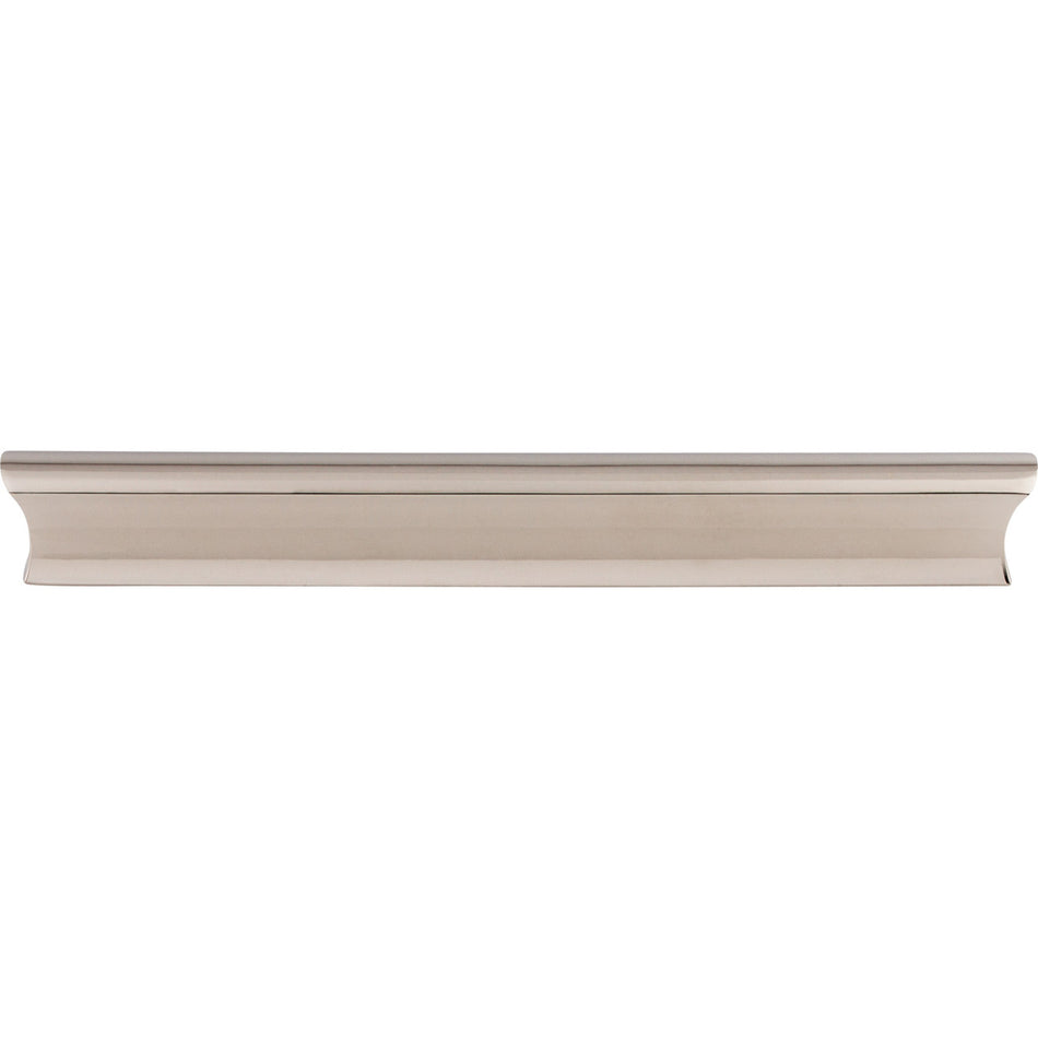 Top Knobs TK555PN: 6" cc Glacier Euro Bar Cabinet Pull - Polished Nickel