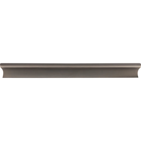 Top Knobs TK556AG: 8" cc Glacier Euro Bar Cabinet Pull - Ash Gray