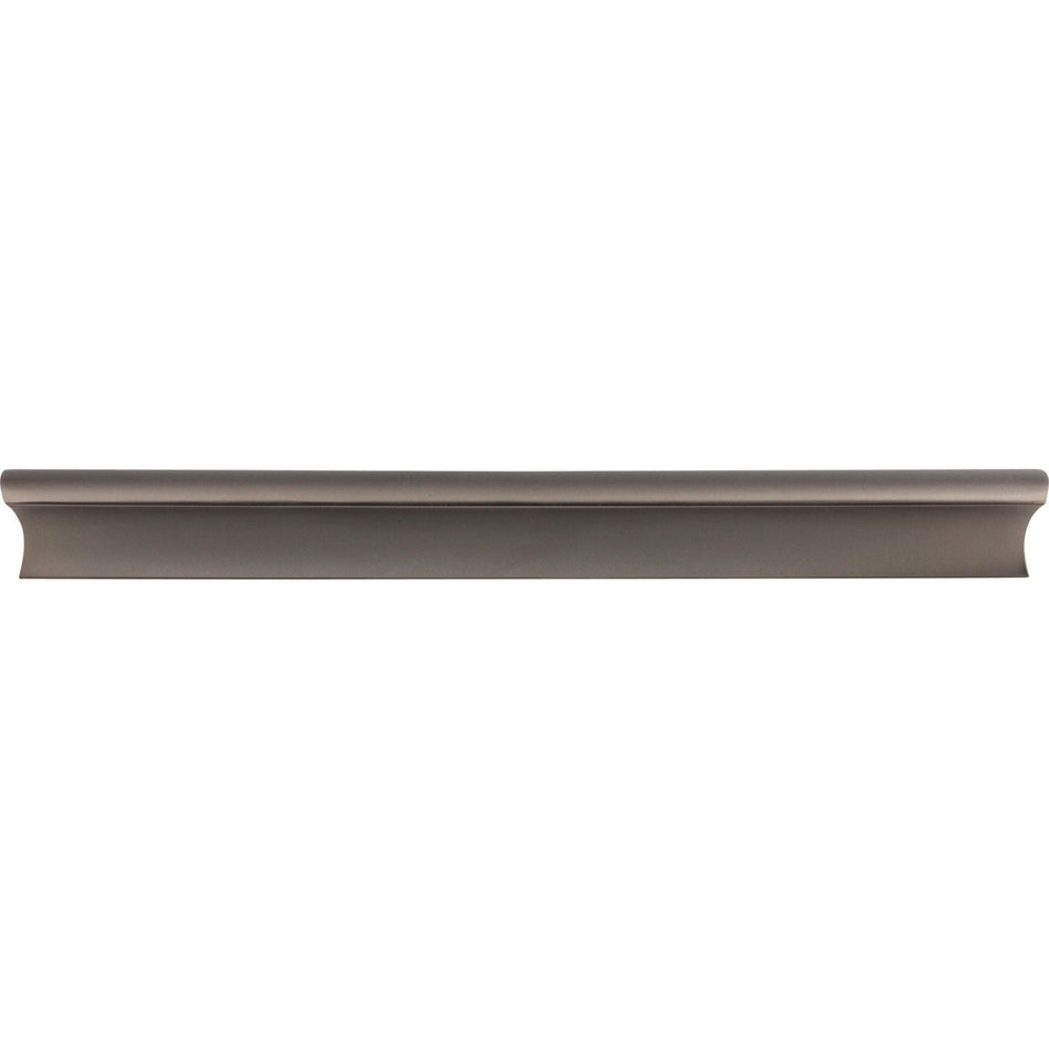 Top Knobs TK556AG: 8" cc Glacier Euro Bar Cabinet Pull - Ash Gray