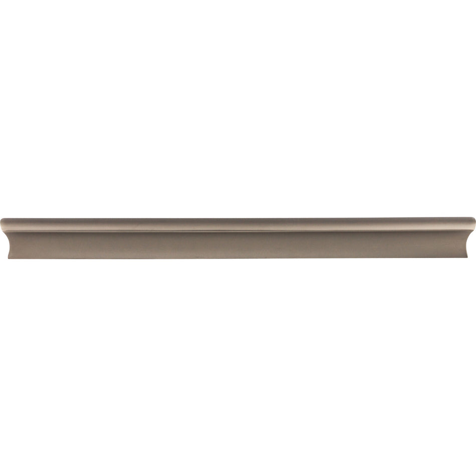 Top Knobs TK557AG: 9-15/16" cc Glacier Euro Bar Cabinet Pull - Ash Gray