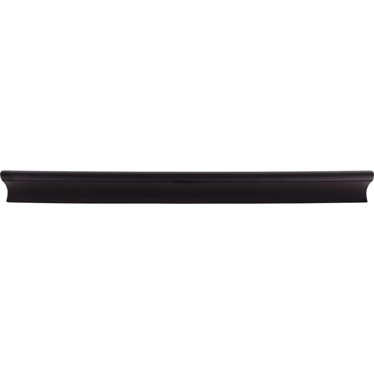 Top Knobs TK557BLK: 9-15/16" cc Glacier Euro Bar Cabinet Pull - Flat Black