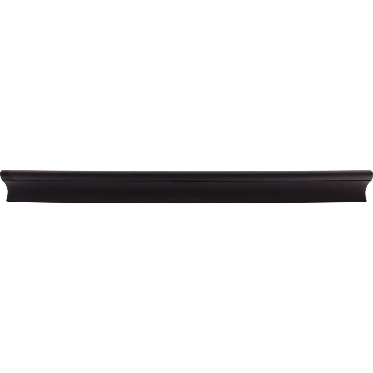 Top Knobs TK557BLK: 9-15/16" cc Glacier Euro Bar Cabinet Pull - Flat Black