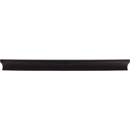 Top Knobs TK557BLK: 9-15/16" cc Glacier Euro Bar Cabinet Pull - Flat Black