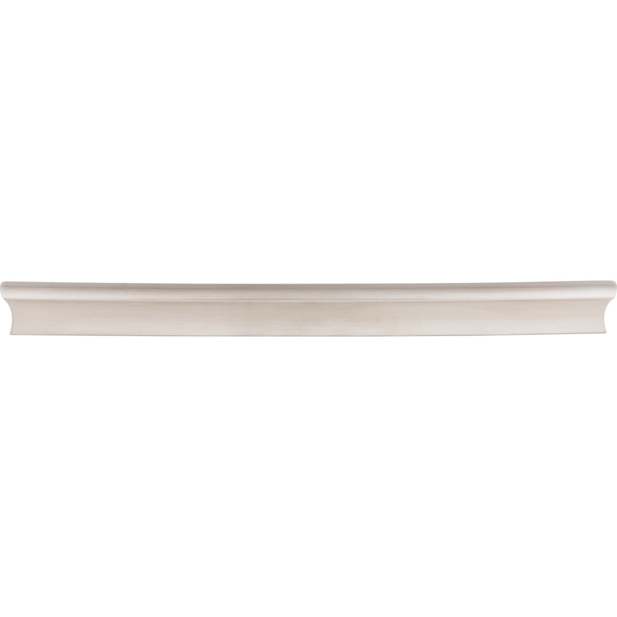 Top Knobs TK557BSN: 9-15/16" cc Glacier Euro Bar Cabinet Pull - Brushed Satin Nickel