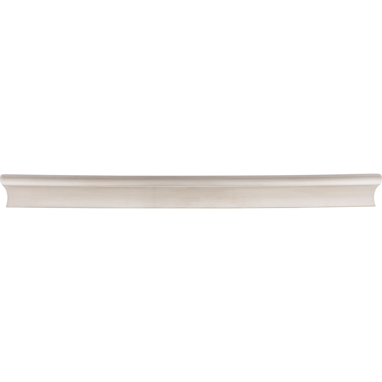 Top Knobs TK557BSN: 9-15/16" cc Glacier Euro Bar Cabinet Pull - Brushed Satin Nickel