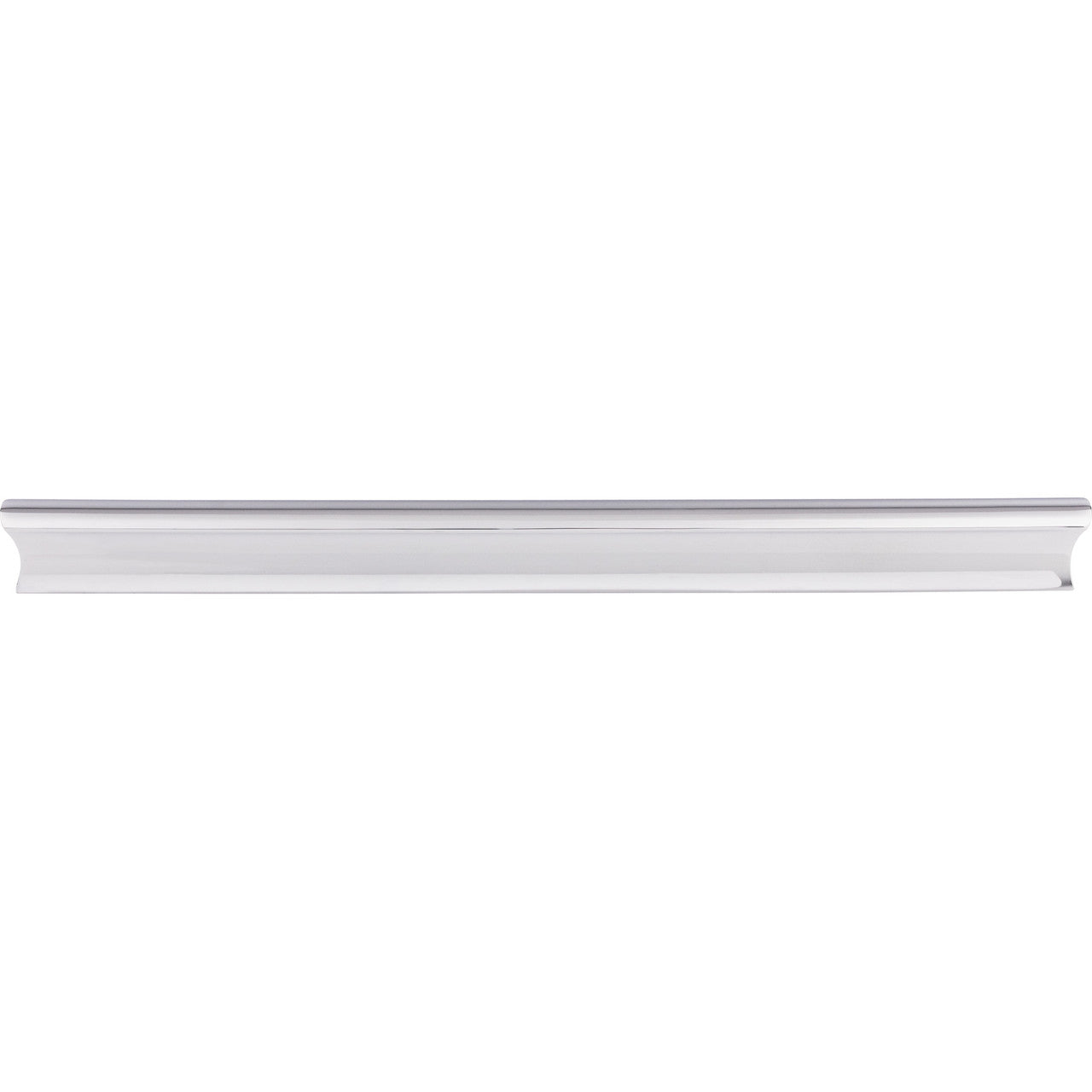 Top Knobs TK557PC: 9-15/16" cc Glacier Euro Bar Cabinet Pull - Polished Chrome