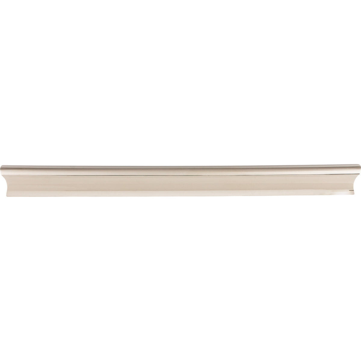 Top Knobs TK557PN: 9-15/16" cc Glacier Euro Bar Cabinet Pull - Polished Nickel