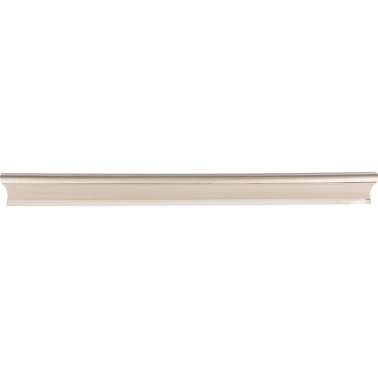 Top Knobs TK557PN: 9-15/16" cc Glacier Euro Bar Cabinet Pull - Polished Nickel