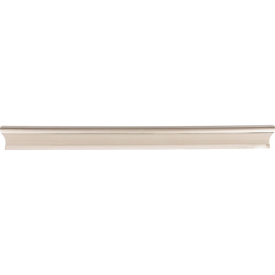 Top Knobs TK557PN: 9-15/16" cc Glacier Euro Bar Cabinet Pull - Polished Nickel