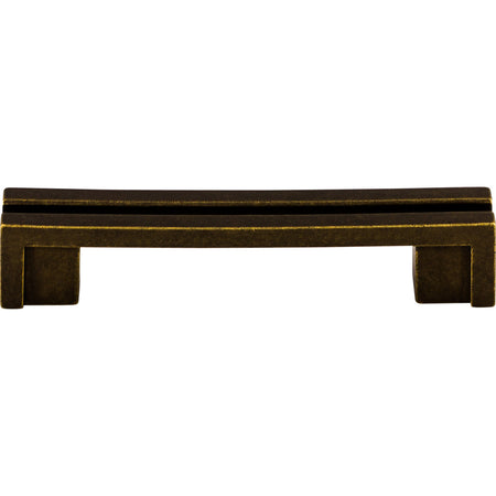 Top Knobs TK55GBZ: 3-1/2" cc Sanctuary Flat Rail Bar Cabinet Pull - German Bronze
