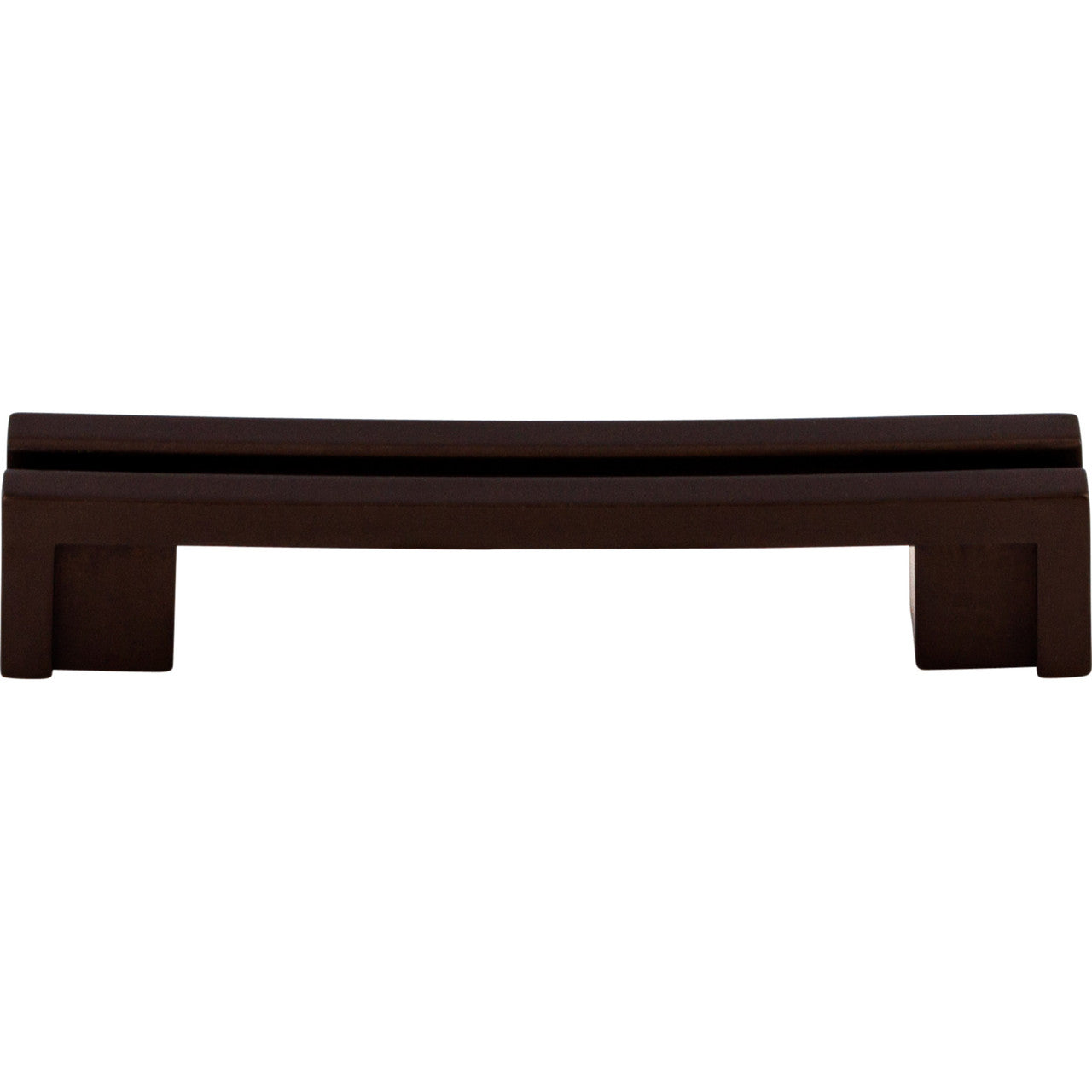 Top Knobs TK55ORB: 3-1/2" cc Sanctuary Flat Rail Bar Cabinet Pull - Oil Rubbed Bronze