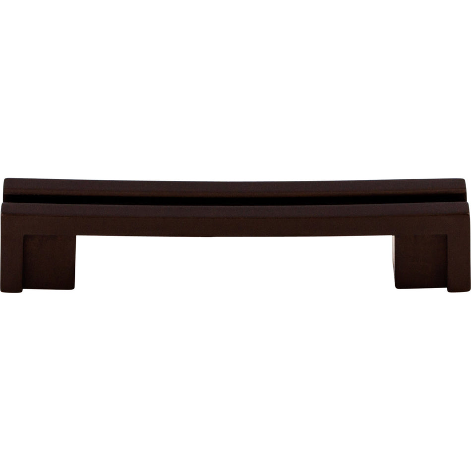 Top Knobs TK55ORB: 3-1/2" cc Sanctuary Flat Rail Bar Cabinet Pull - Oil Rubbed Bronze