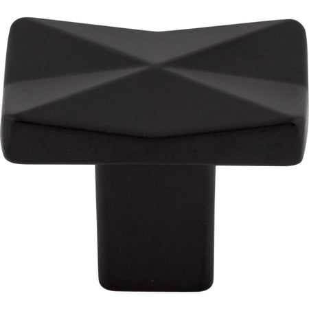 Top Knobs TK560BLK: 1-1/4" Quilted Square Cabinet Knob - Flat Black