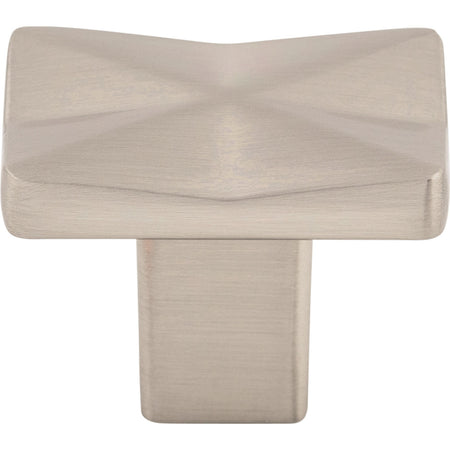 Top Knobs TK560BSN: 1-1/4" Quilted Square Cabinet Knob - Brushed Satin Nickel