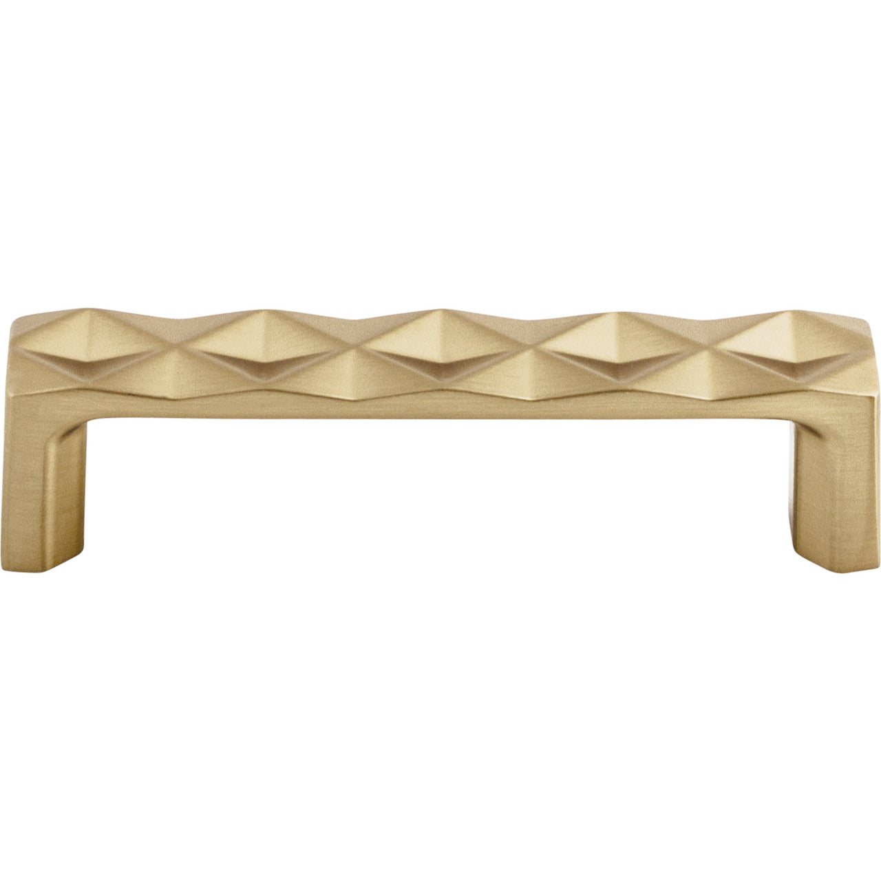 Top Knobs TK561HB: 3-3/4" cc Quilted Flat Bar Cabinet Pull - Honey Bronze