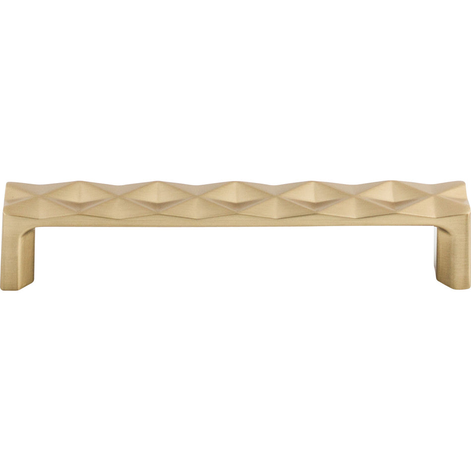 Top Knobs TK562HB: 5-1/16" cc Quilted Flat Bar Cabinet Pull - Honey Bronze