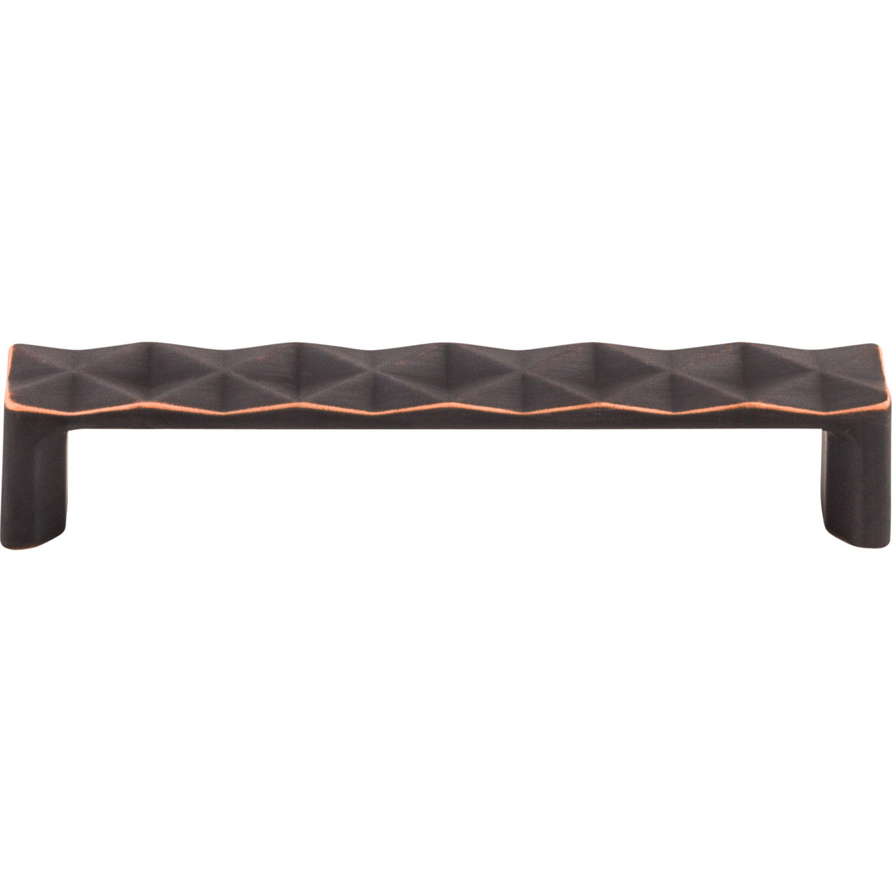Top Knobs TK562UM: 5-1/16" cc Quilted Flat Bar Cabinet Pull - Umbrio