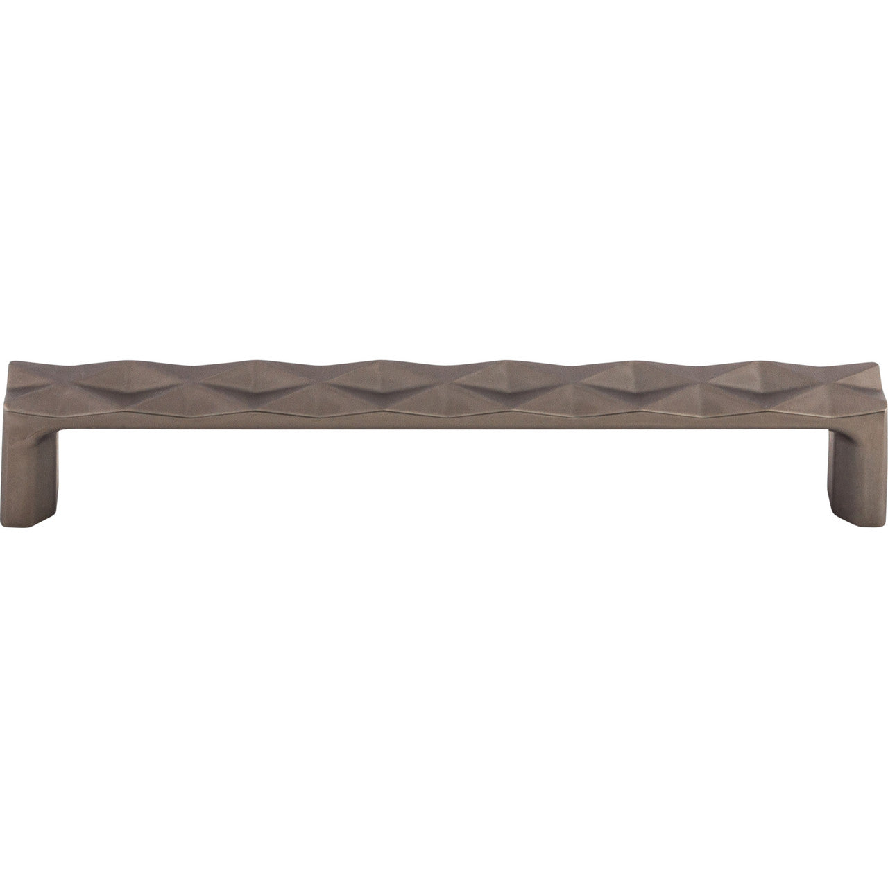 Top Knobs TK563AG: 6-5/16" cc Quilted Flat Bar Cabinet Pull - Ash Gray