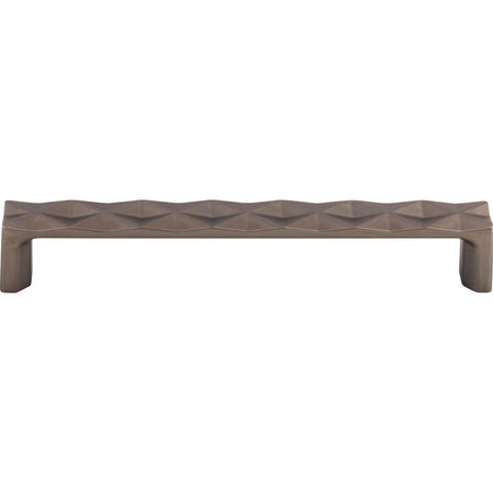 Top Knobs TK563AG: 6-5/16" cc Quilted Flat Bar Cabinet Pull - Ash Gray