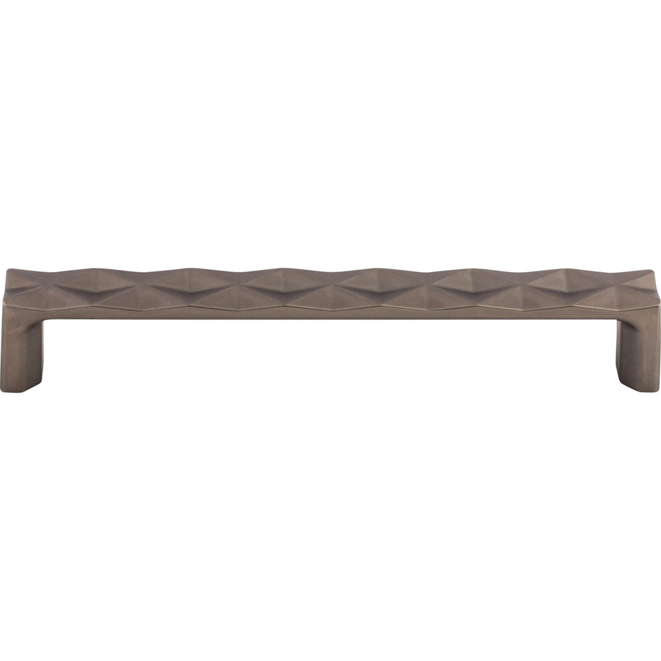 Top Knobs TK563AG: 6-5/16" cc Quilted Flat Bar Cabinet Pull - Ash Gray