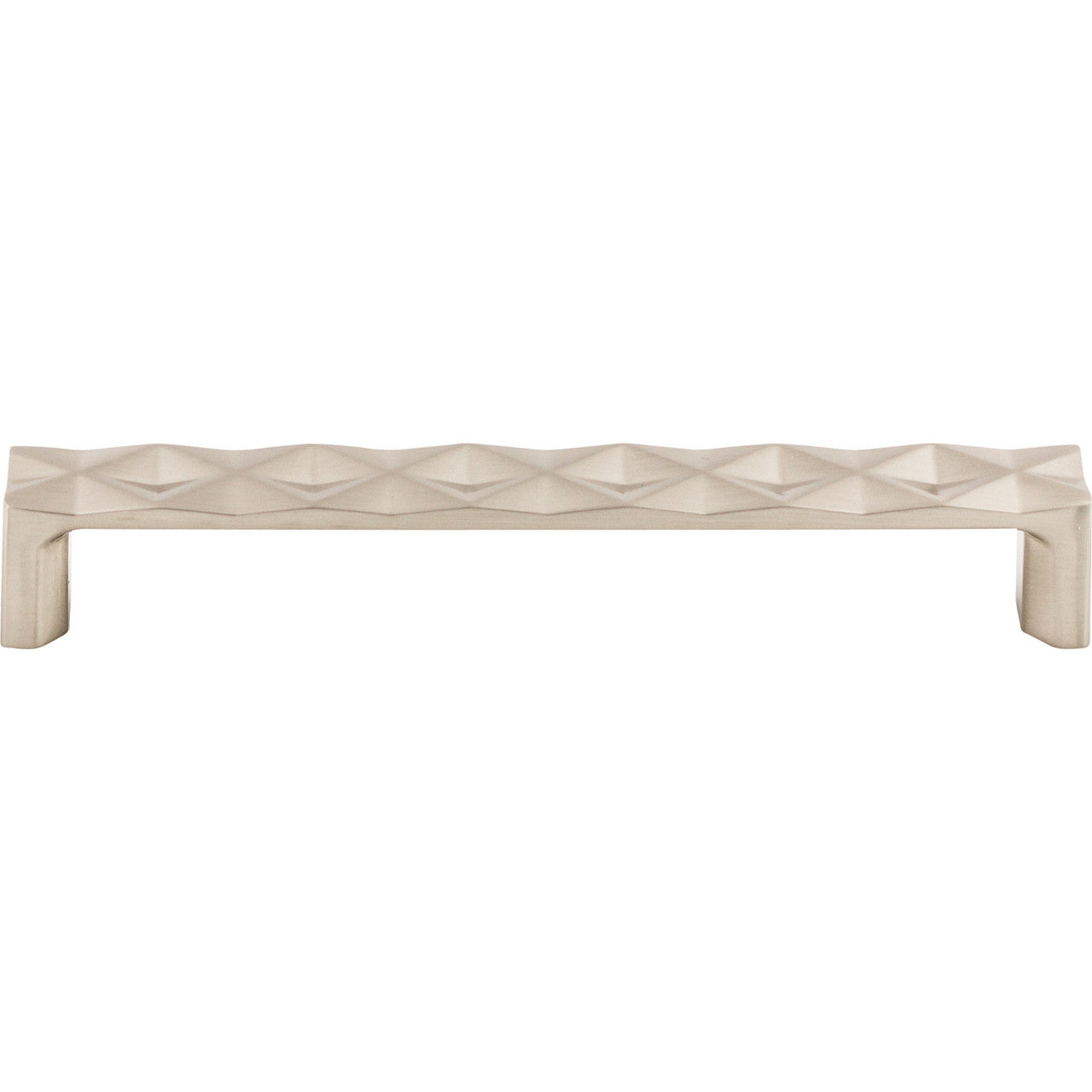 Top Knobs TK563BSN: 6-5/16" cc Quilted Flat Bar Cabinet Pull - Brushed Satin Nickel