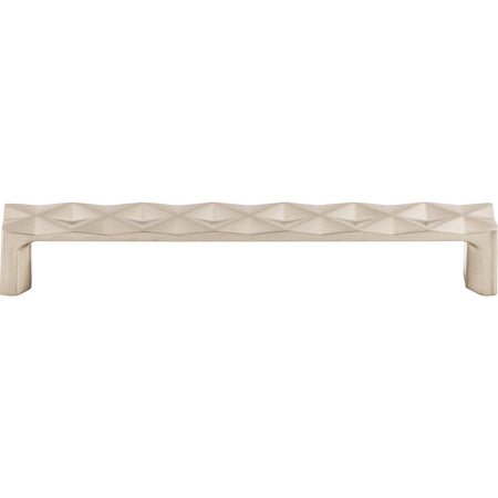 Top Knobs TK563BSN: 6-5/16" cc Quilted Flat Bar Cabinet Pull - Brushed Satin Nickel