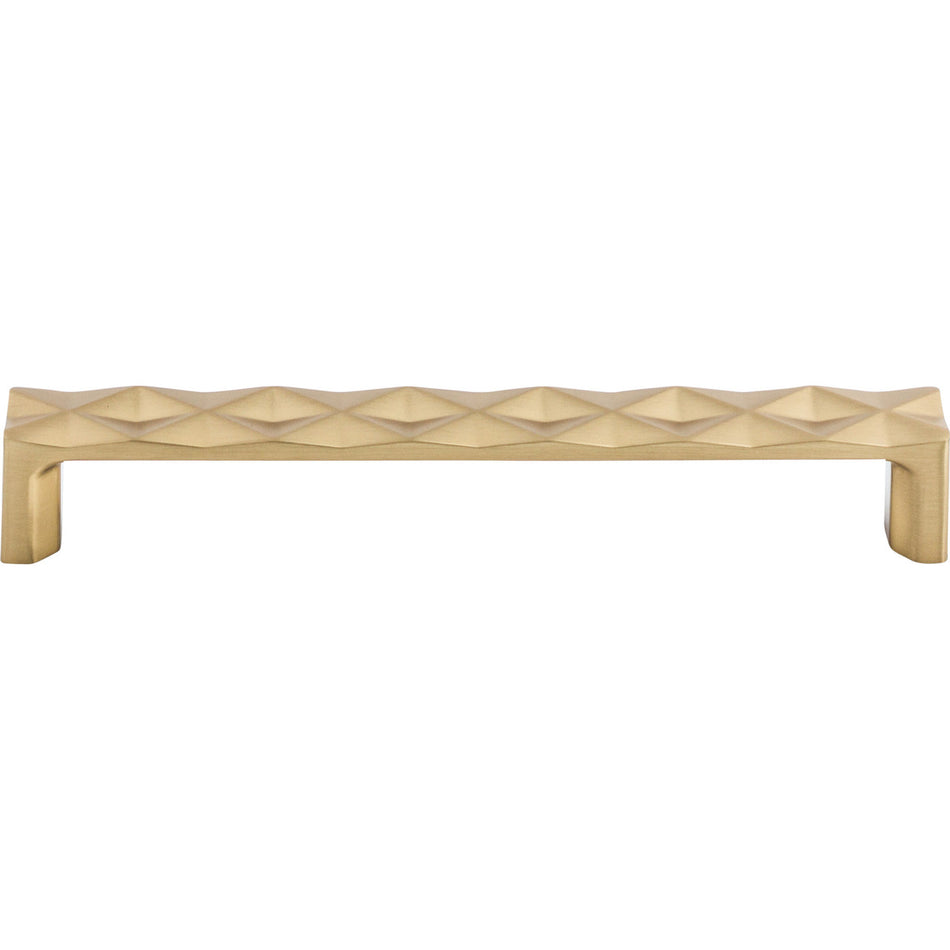 Top Knobs TK563HB: 6-5/16" cc Quilted Flat Bar Cabinet Pull - Honey Bronze