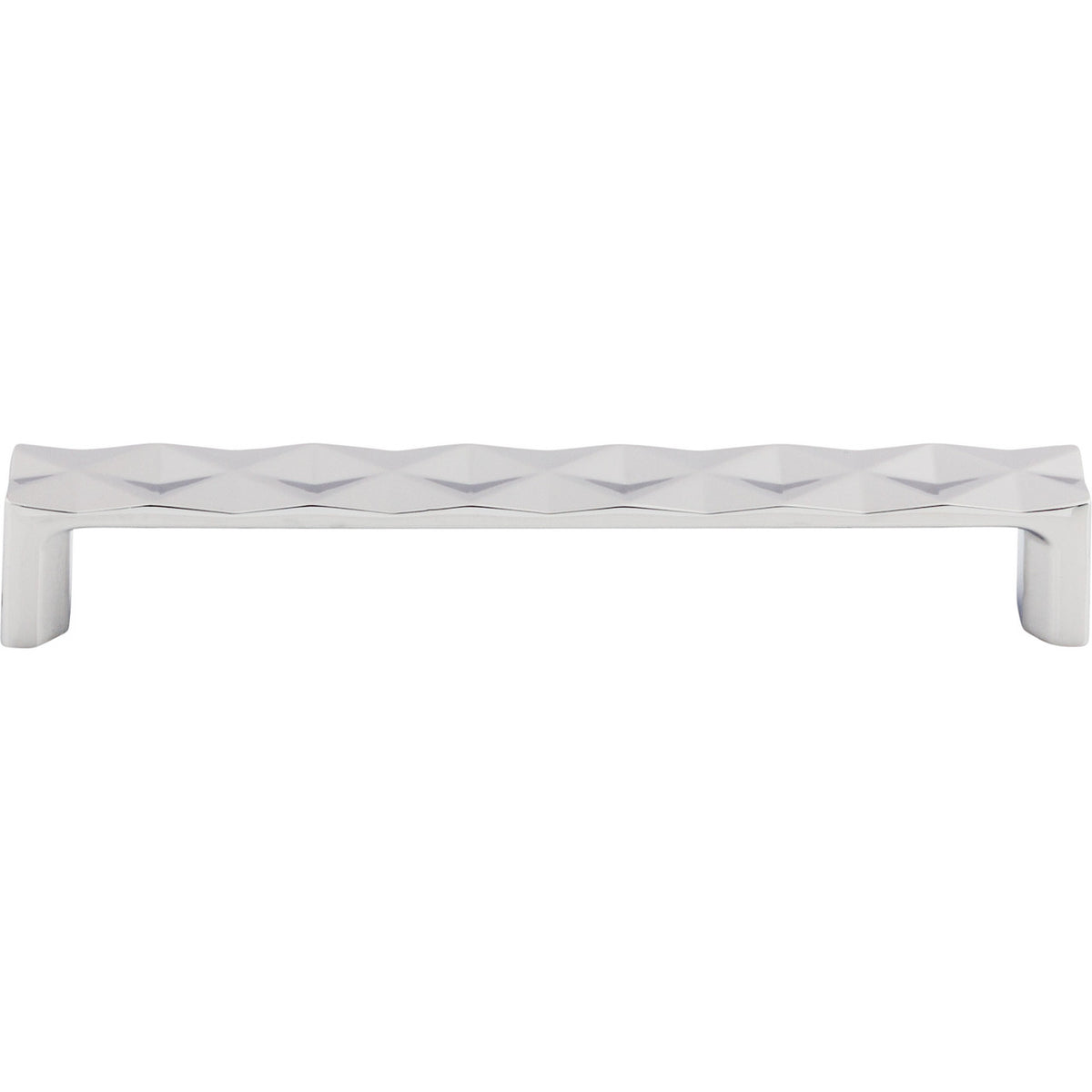 Top Knobs TK563PC: 6-5/16" cc Quilted Flat Bar Cabinet Pull - Polished Chrome