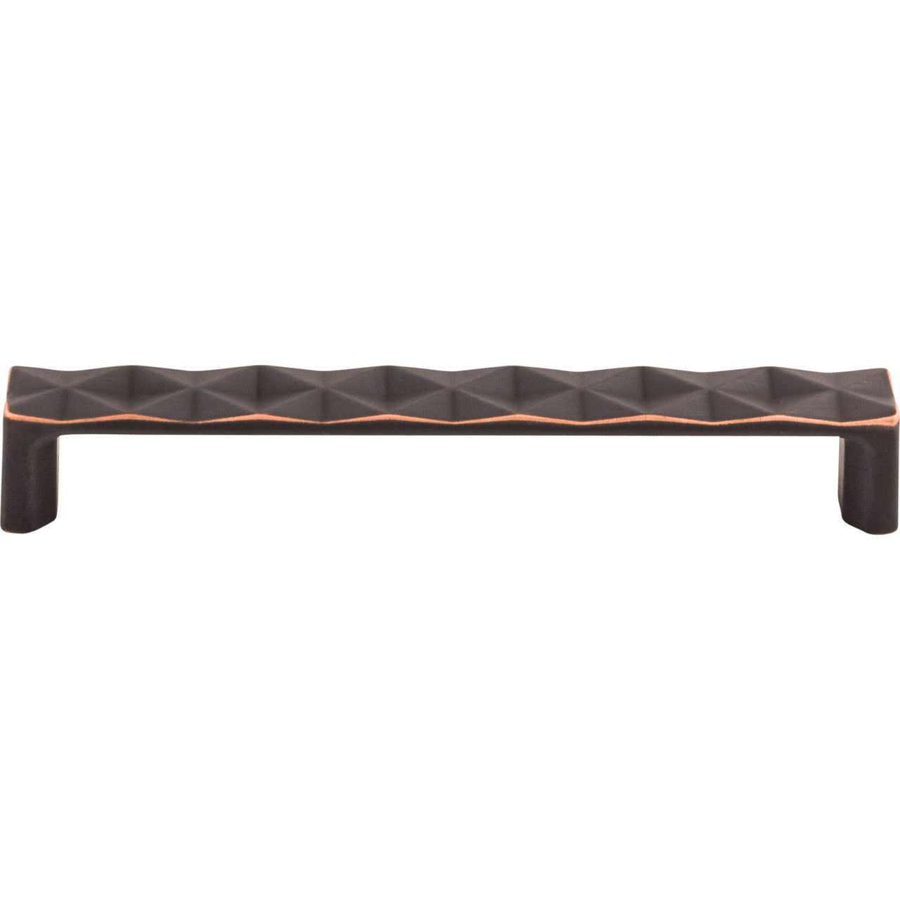 Top Knobs TK563UM: 6-5/16" cc Quilted Flat Bar Cabinet Pull - Umbrio