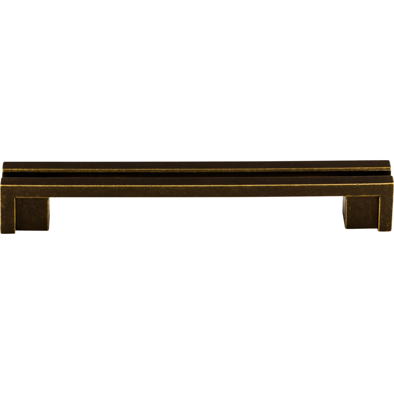 Top Knobs TK56GBZ: 5" cc Sanctuary Flat Rail Bar Cabinet Pull - German Bronze