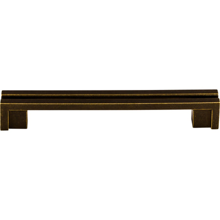 Top Knobs TK56GBZ: 5" cc Sanctuary Flat Rail Bar Cabinet Pull - German Bronze