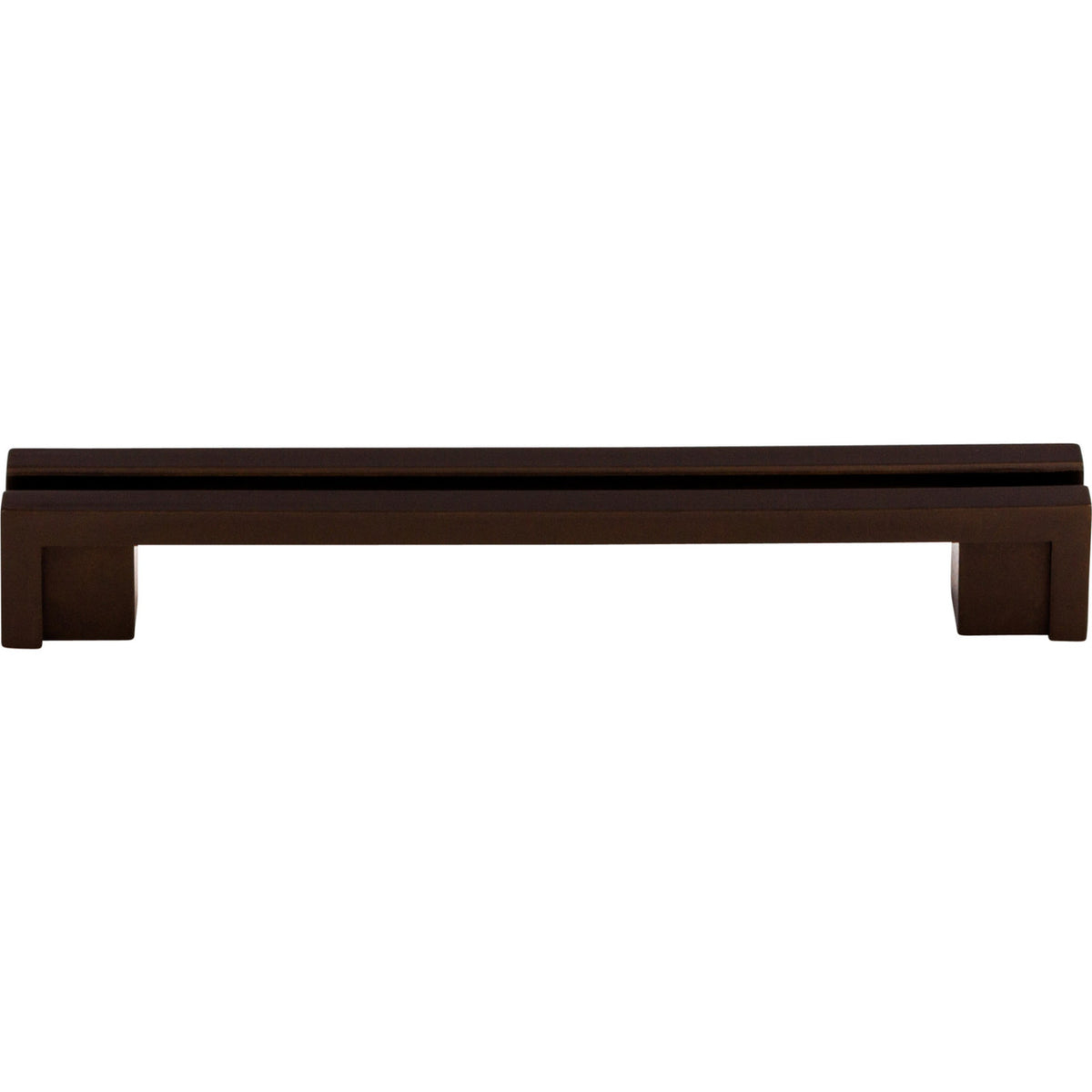 Top Knobs TK56ORB: 5" cc Sanctuary Flat Rail Bar Cabinet Pull - Oil Rubbed Bronze