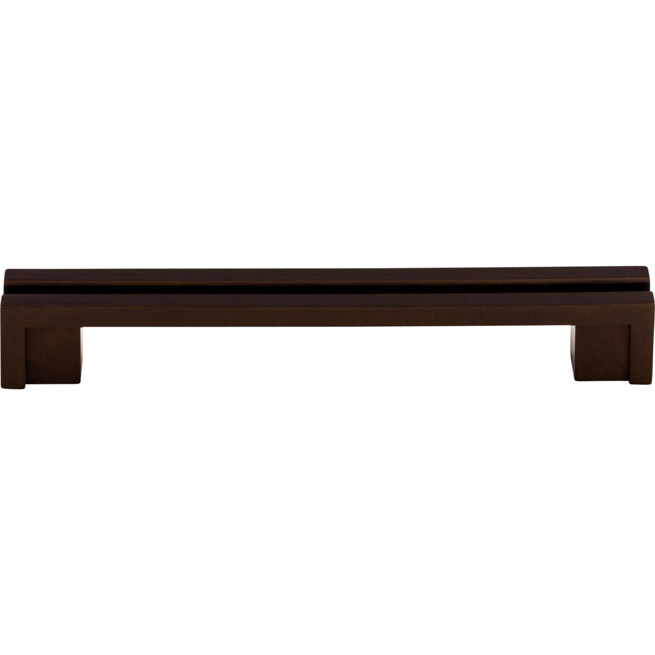 Top Knobs TK56ORB: 5" cc Sanctuary Flat Rail Bar Cabinet Pull - Oil Rubbed Bronze