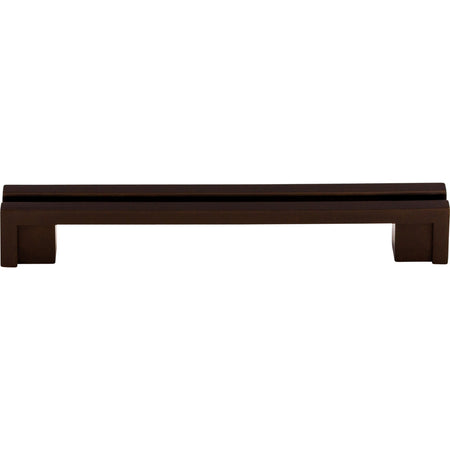 Top Knobs TK56ORB: 5" cc Sanctuary Flat Rail Bar Cabinet Pull - Oil Rubbed Bronze