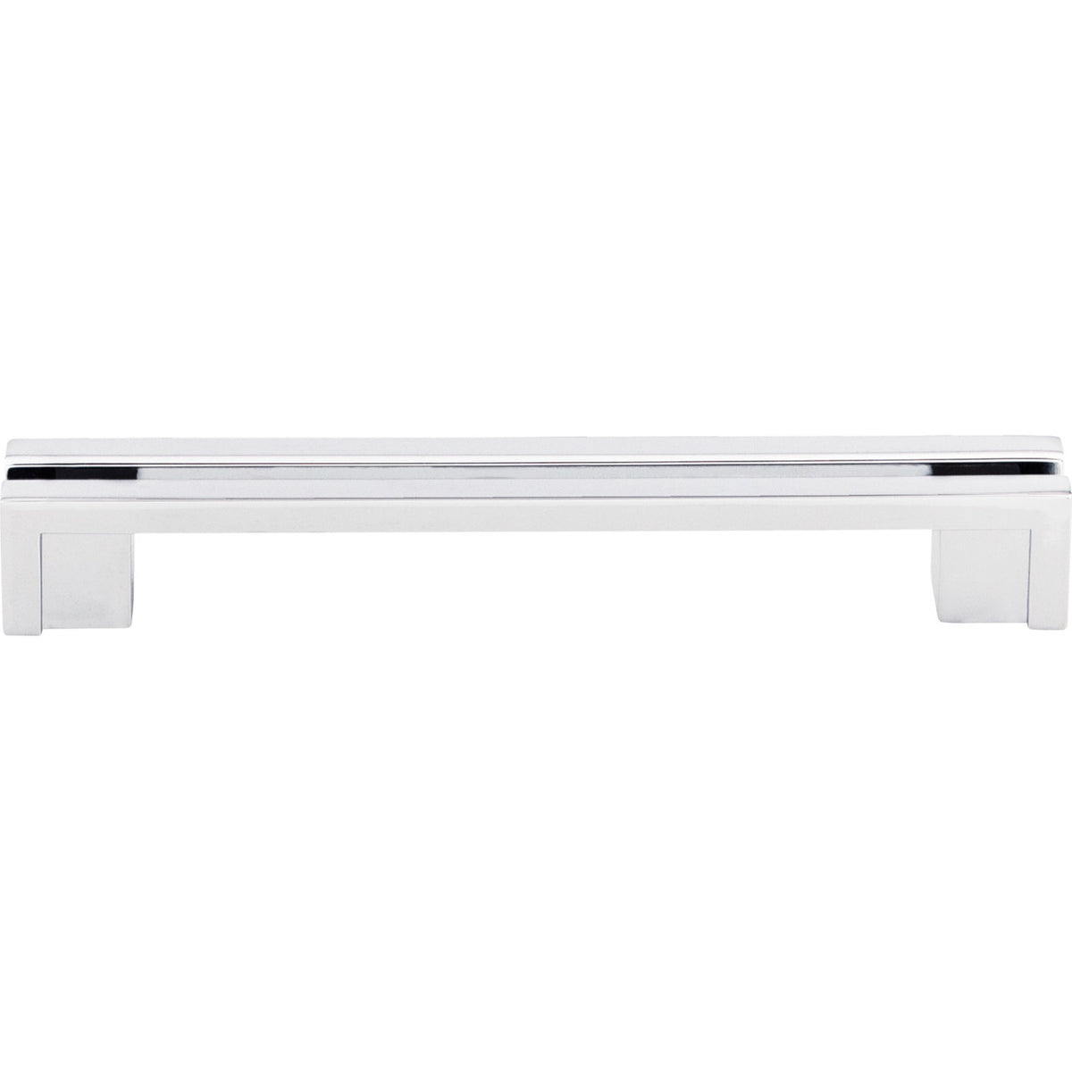 Top Knobs TK56PC: 5" cc Sanctuary Flat Rail Bar Cabinet Pull - Polished Chrome