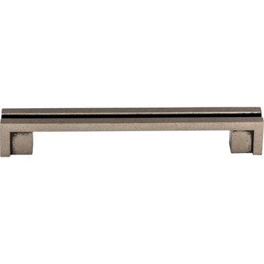Top Knobs TK56PTA: 5" cc Sanctuary Flat Rail Bar Cabinet Pull - Pewter Antique