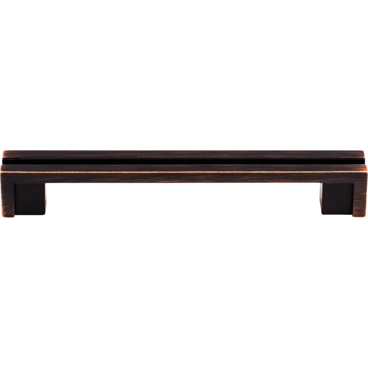 Top Knobs TK56TB: 5" cc Sanctuary Flat Rail Bar Cabinet Pull - Tuscan Bronze