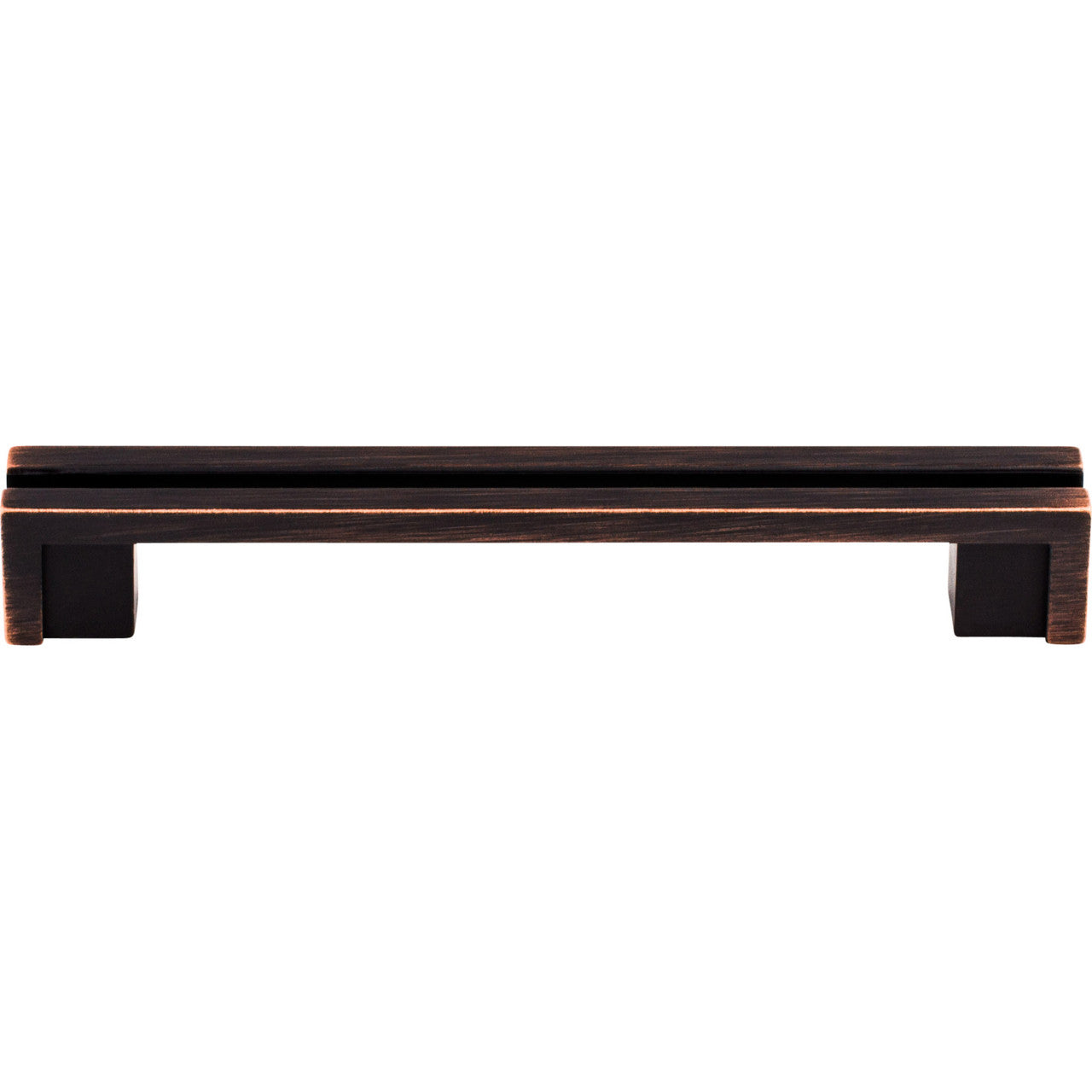 Top Knobs TK56TB: 5" cc Sanctuary Flat Rail Bar Cabinet Pull - Tuscan Bronze