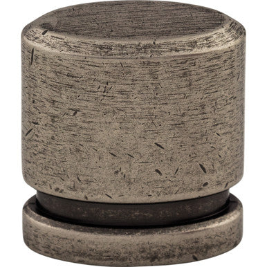 Top Knobs TK57PTA: 1" Sanctuary Oval Cabinet Knob - Pewter Antique