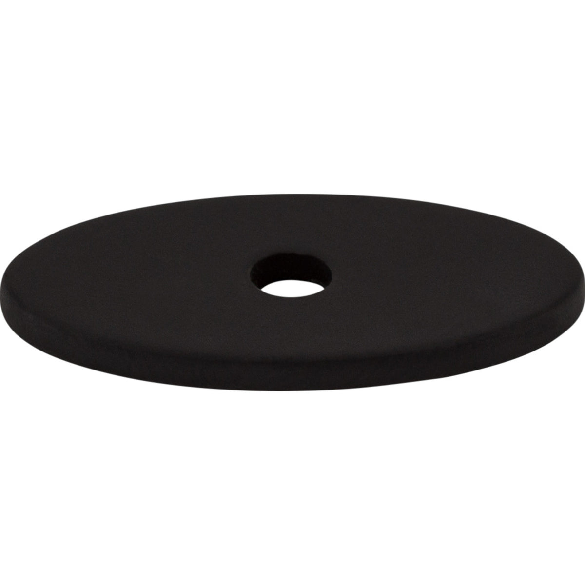 Top Knobs TK58BLK: Sanctuary Oval Backplate - Flat Black