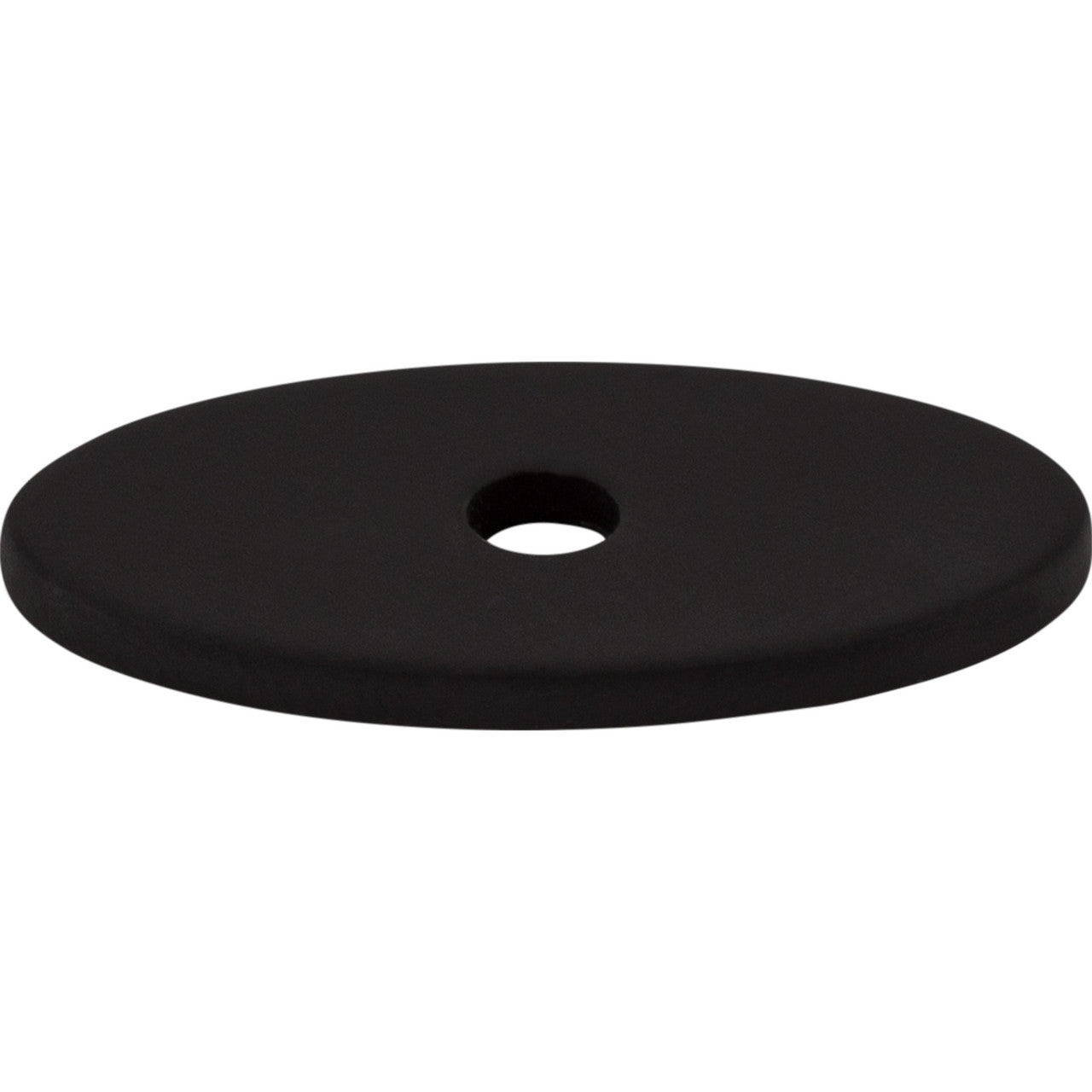 Top Knobs TK58BLK: Sanctuary Oval Backplate - Flat Black