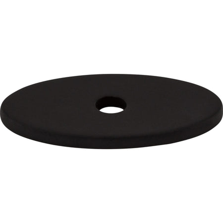 Top Knobs TK58BLK: Sanctuary Oval Backplate - Flat Black