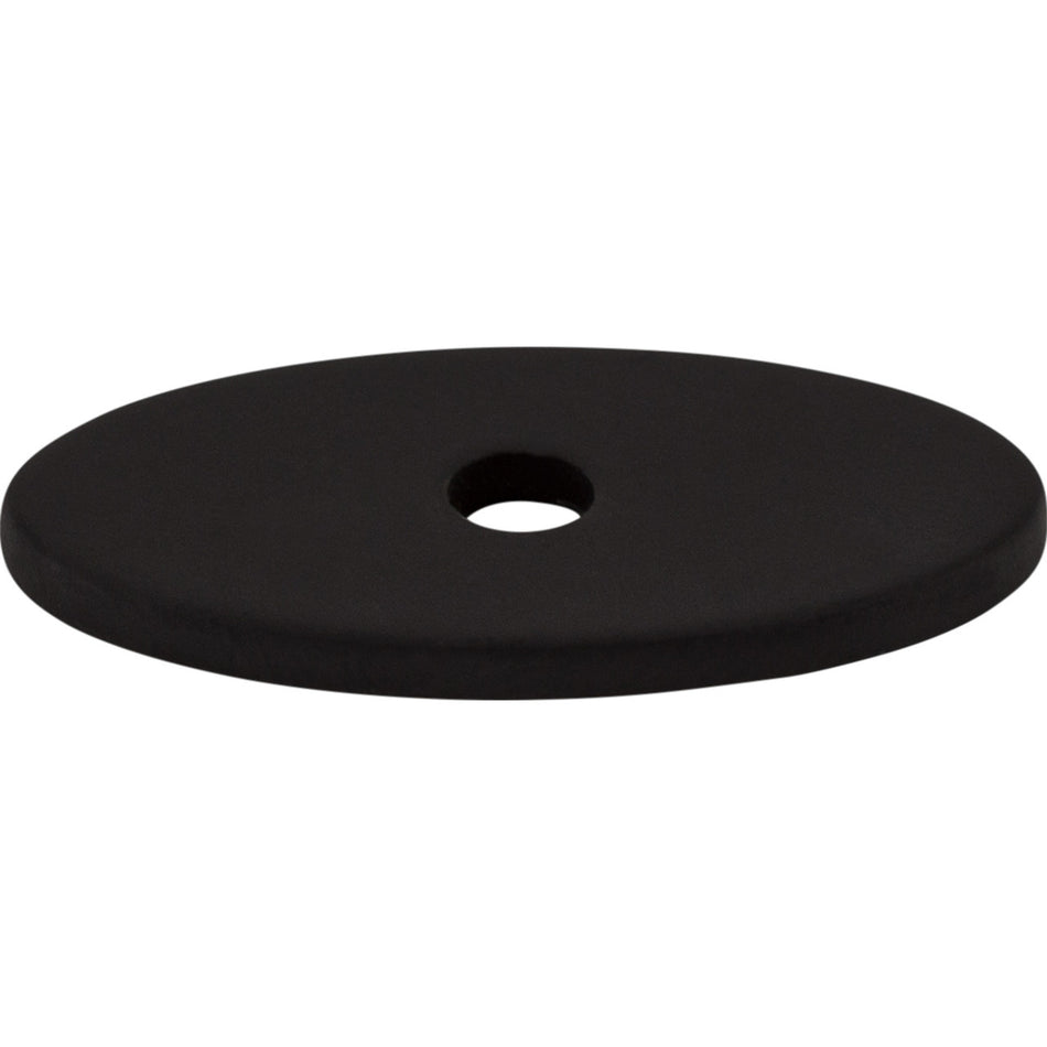 Top Knobs TK58BLK: Sanctuary Oval Backplate - Flat Black