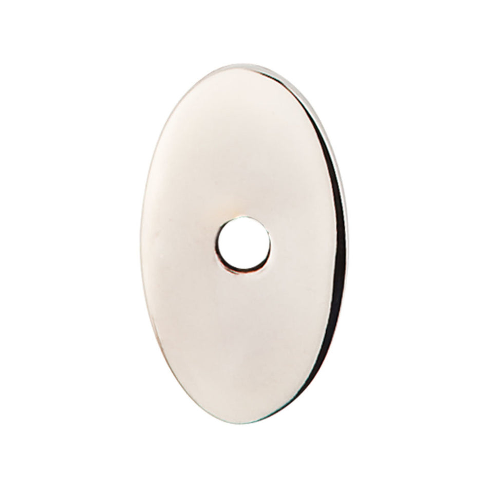 Top Knobs TK58PN: Sanctuary Oval Backplate - Polished Nickel