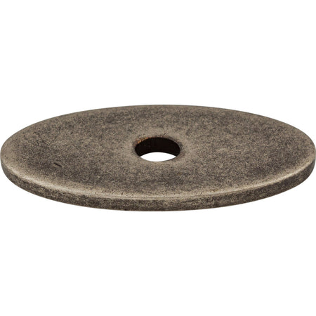 Top Knobs TK58PTA: Sanctuary Oval Backplate - Pewter Antique