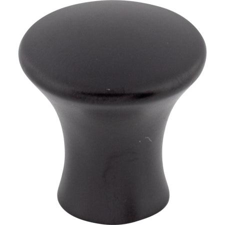 Top Knobs TK590BLK: 7/8" Oculus Round Cabinet Knob - Flat Black
