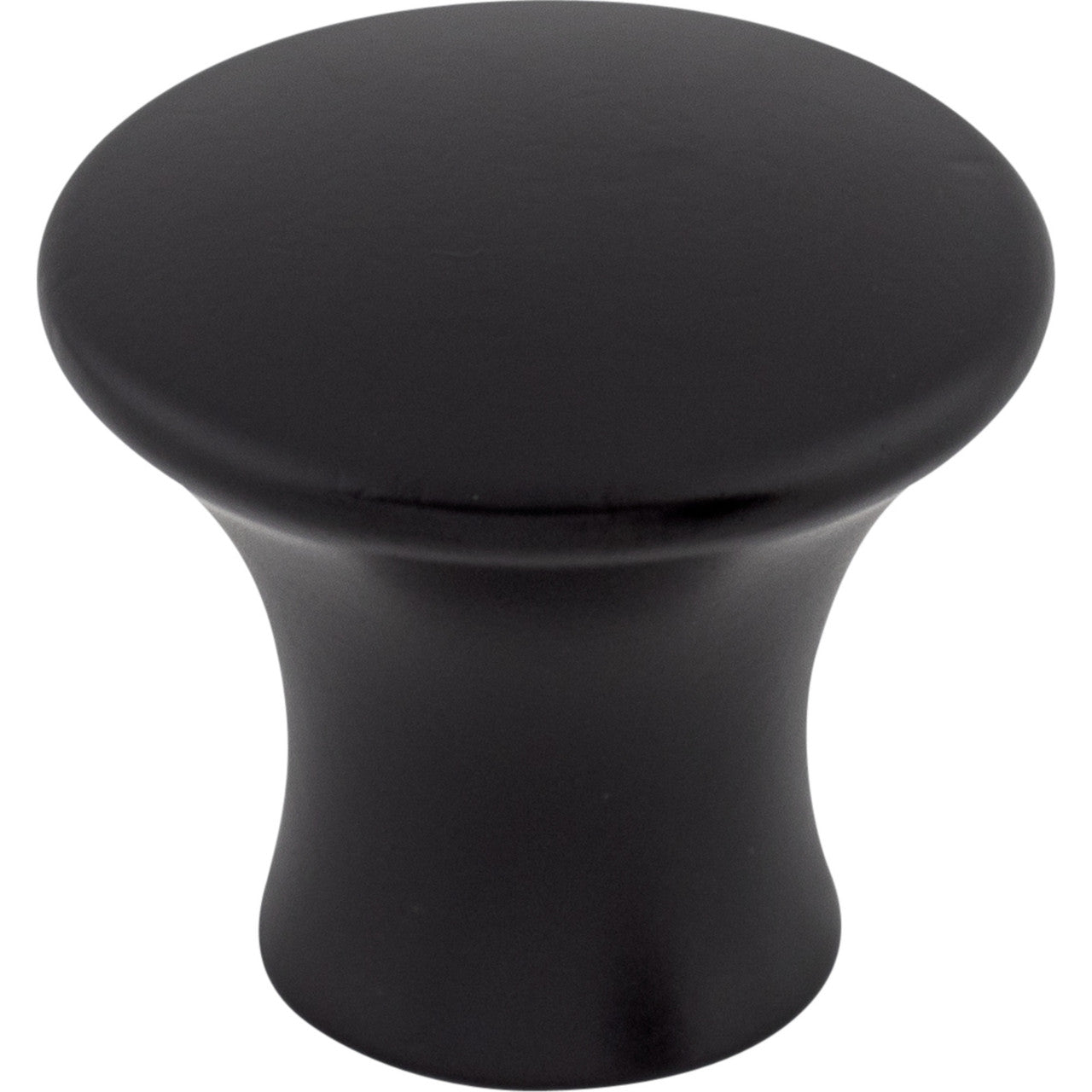 Top Knobs TK591BLK: 1-1/8" Oculus Round Cabinet Knob - Flat Black