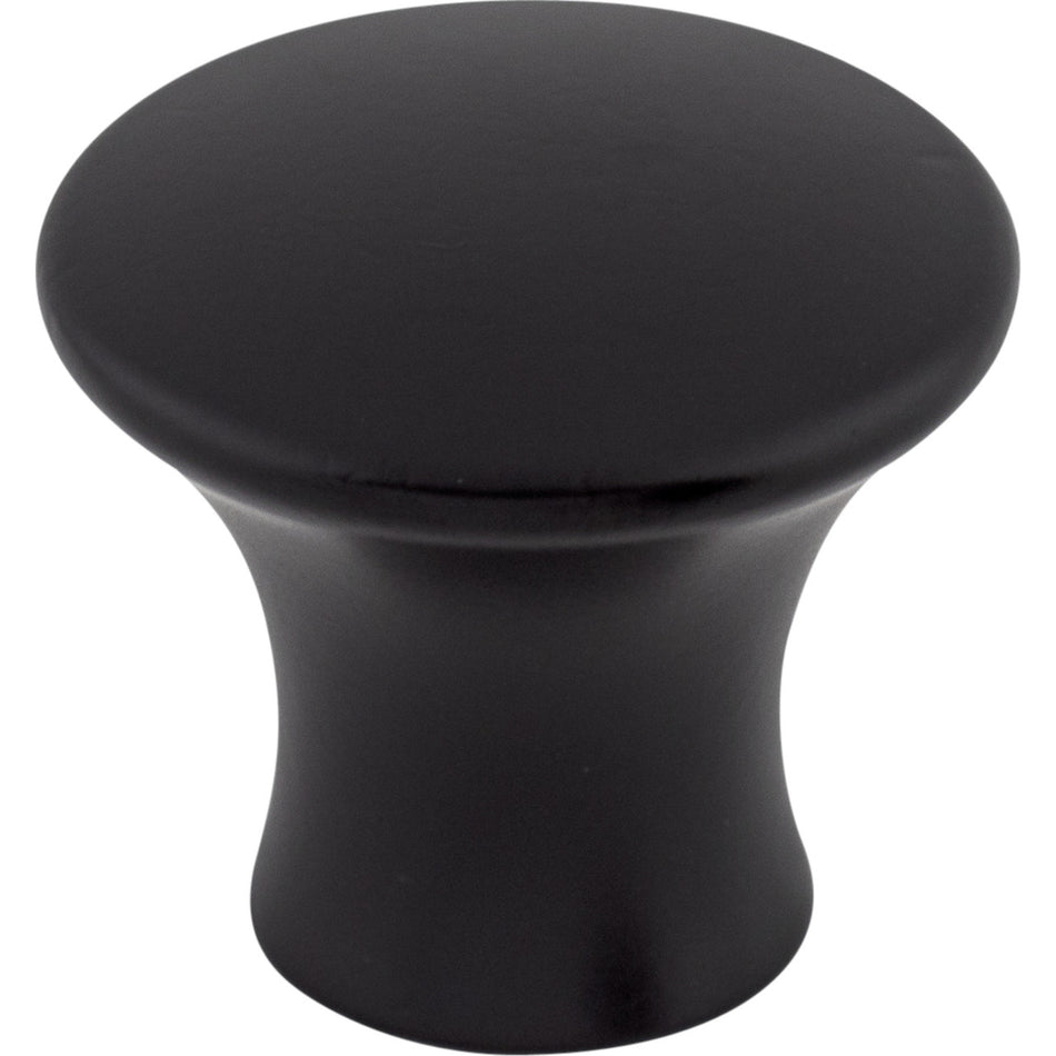 Top Knobs TK591BLK: 1-1/8" Oculus Round Cabinet Knob - Flat Black